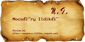 Mocsáry Ildikó névjegykártya
